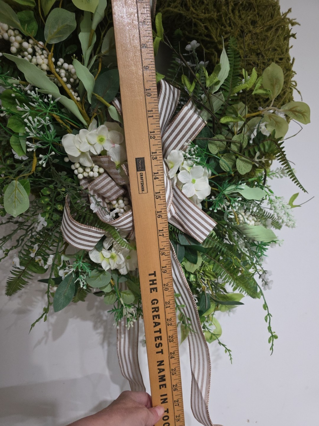 Handmade Every Day Year Round Moss Covered Angel Vine Wreath Large