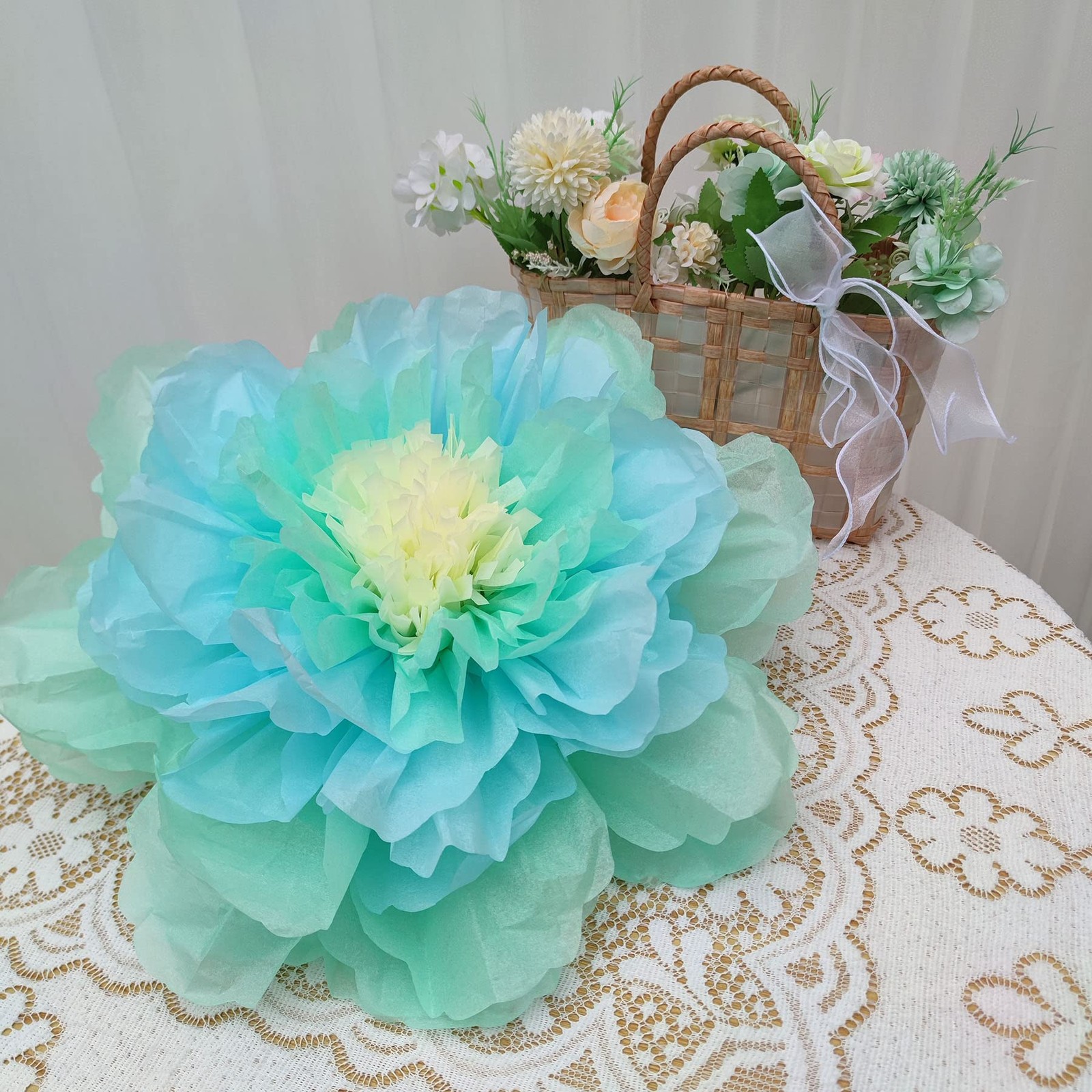 Pastel 20 Inch Giant Chrysanth Flower for Nursery Wall Party Wedding Decor Ea…
