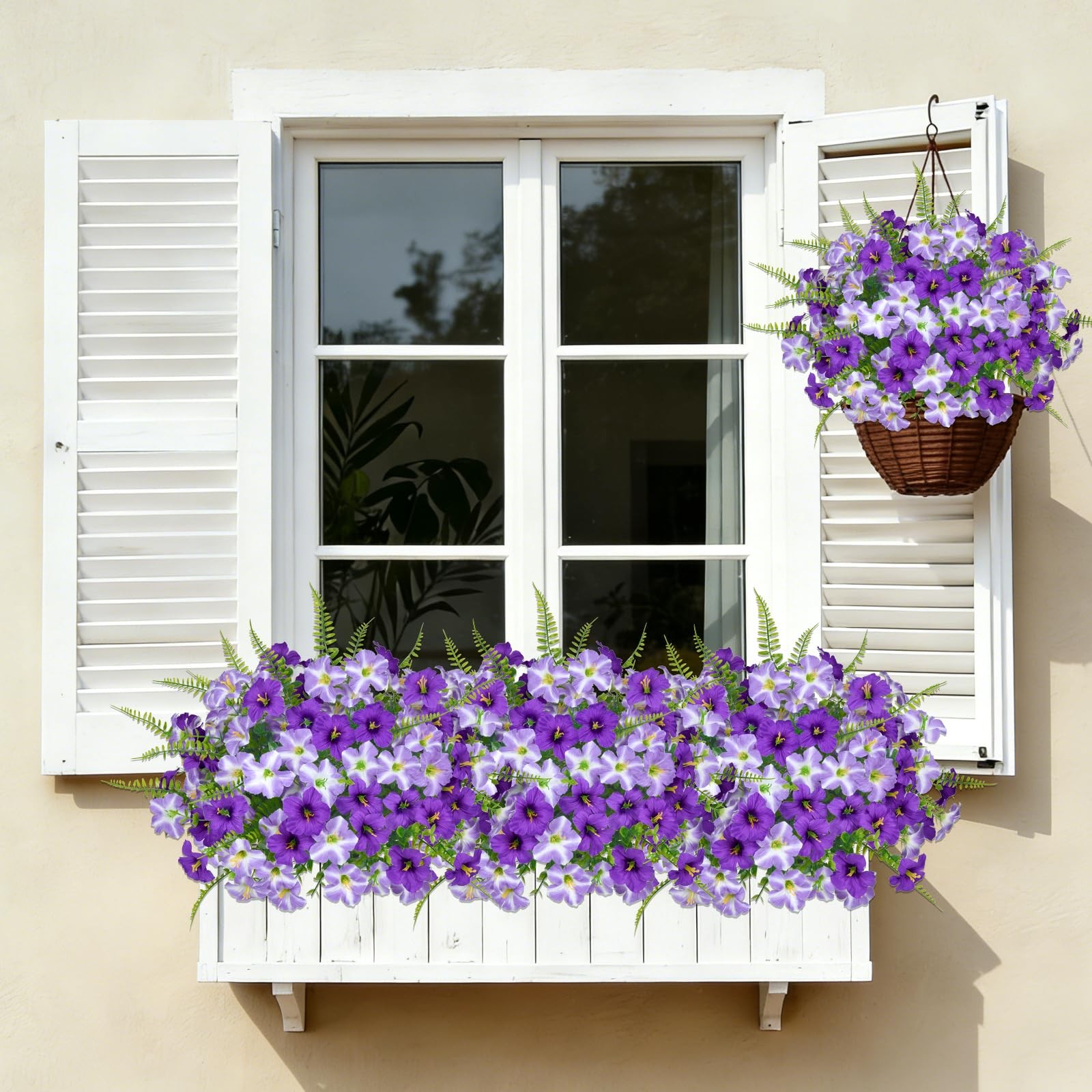 9 Bundles Artificial Plants Fake Flowers for Spring Decoration Vase Silk Purp…