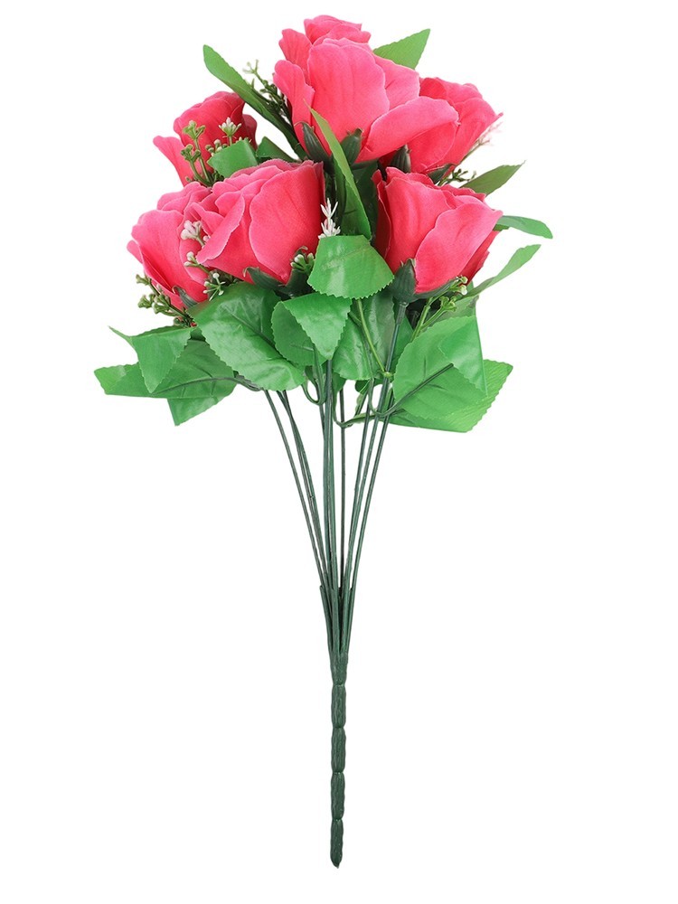 Striking 10 Heads Silk Bud Bunch for Wedding and Home Outdoor Use