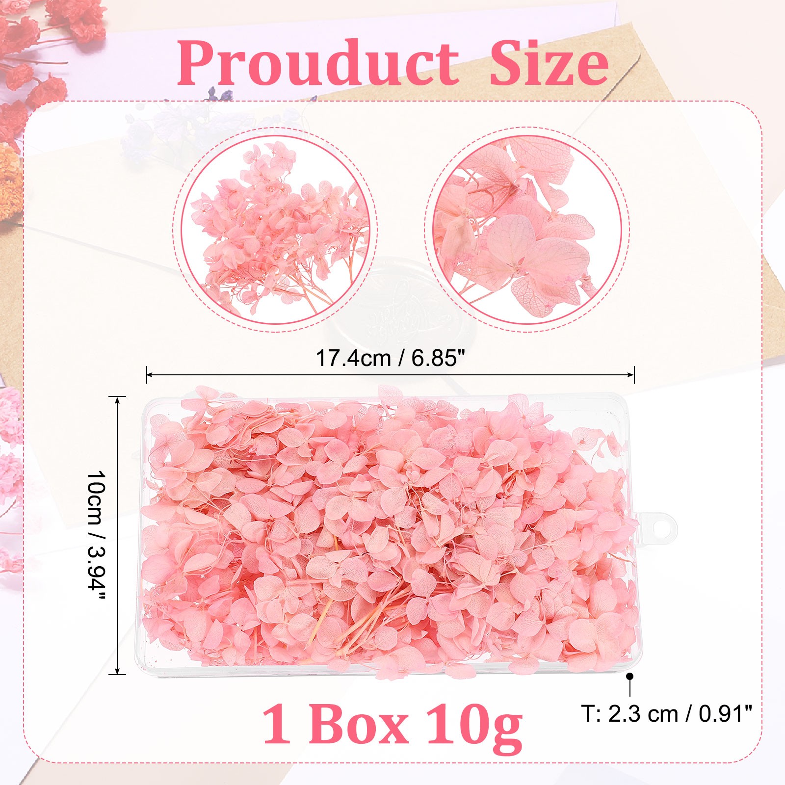 10g Mini Dried Hydrangea Flower Natural Pressed Flower Real Hydrangeas Pink