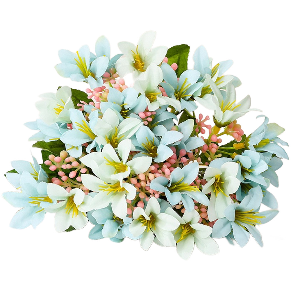 Artificial for lily Bouquet Silk Cloth 18 Stems for Modern Minimalist Decor 32cm