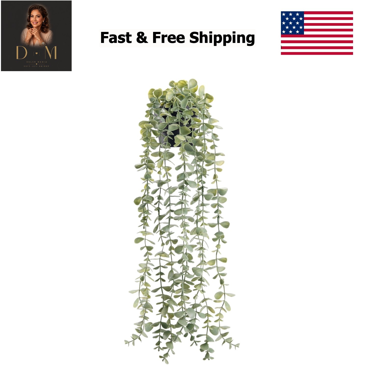 1Pcs Fake Plants Hanging Artificial Potted Faux Eucalyptus Plants for Modern …