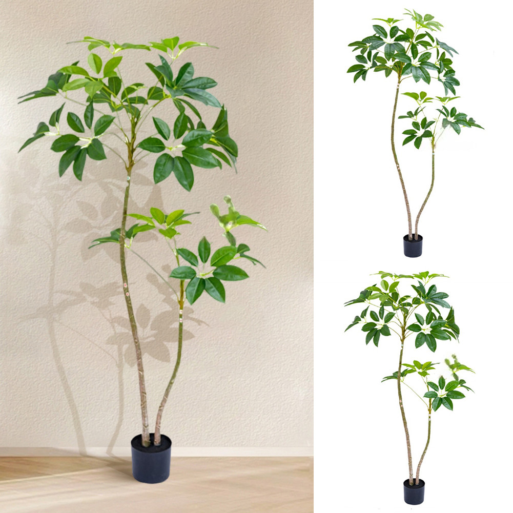 Artificial Umbrella For Indoor, 5.2FT/5.9FT Tall Fake Plants Artificial Plants W