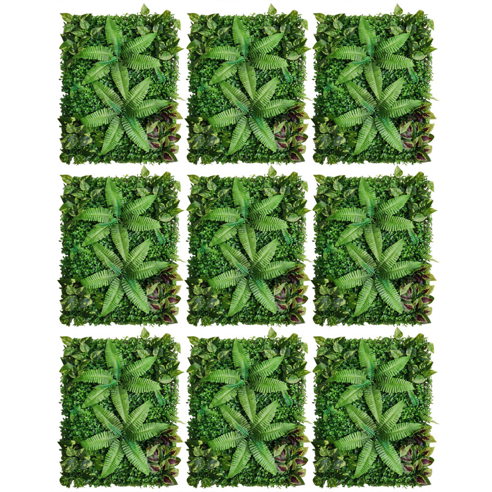 Artificial Plant Wall Panel, 9PCS Artificial Plant Wall Panels for Living Room