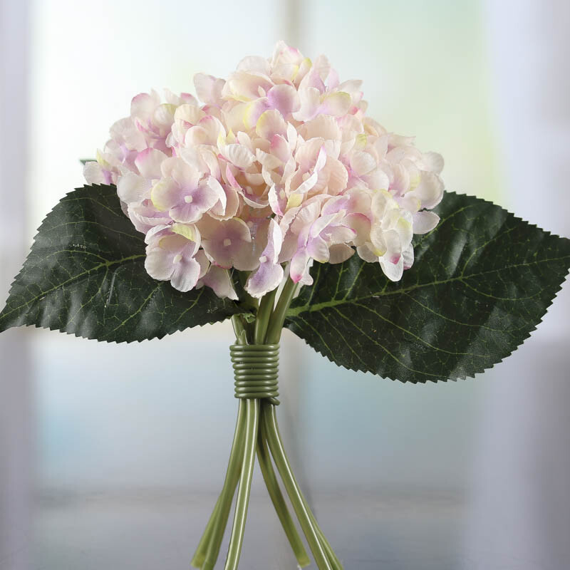 Factory Direct Craft Artificial Hues of Spring Pastel Tipped Hydrangea Bouq