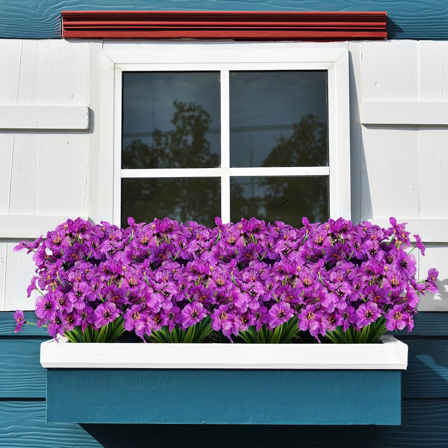 Vibrant Eco-Friendly Faux Flowers: 24 Bundles for Lasting Indoor/Outdoor Beauty