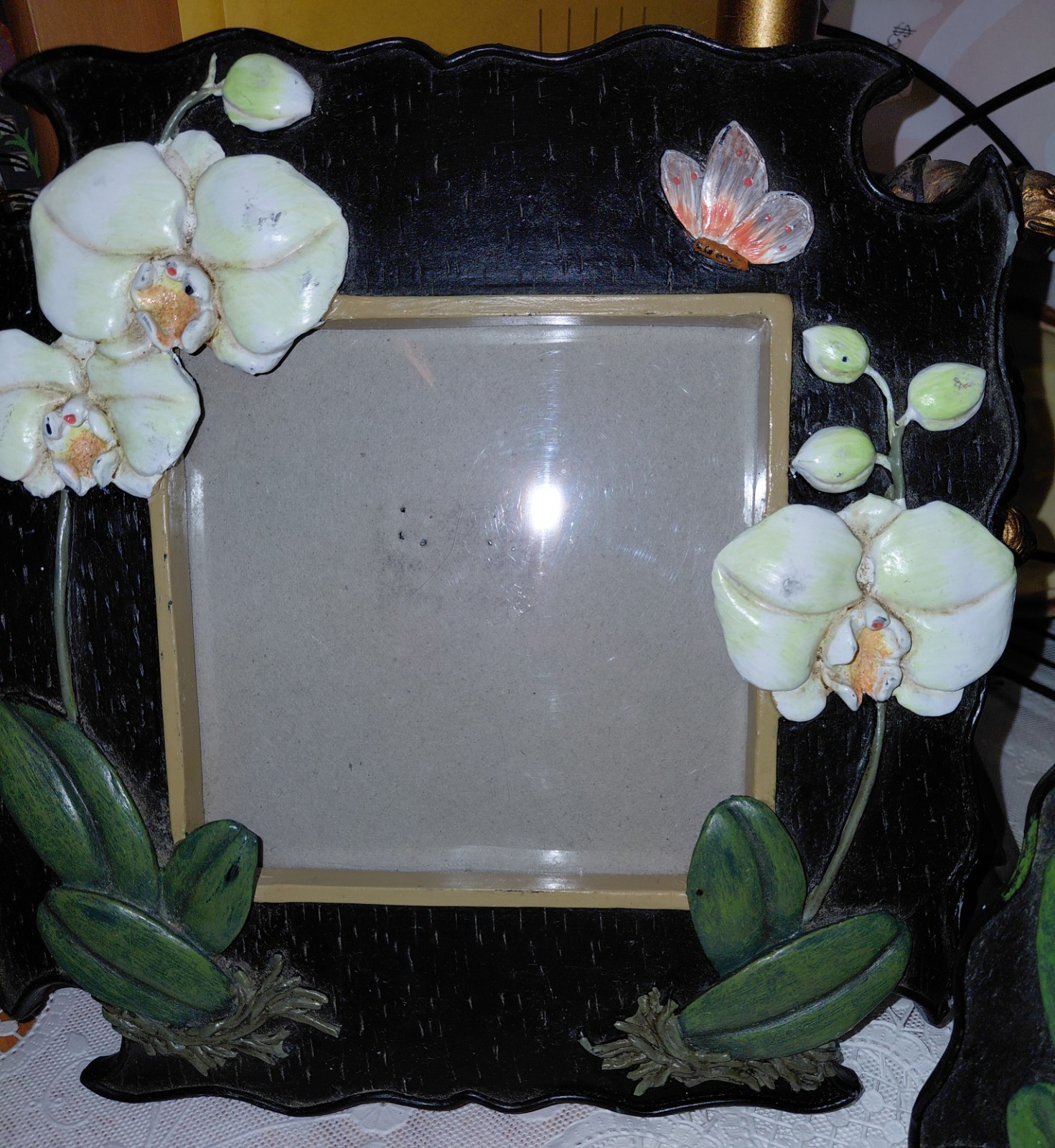Interior Accents Botanical Beauty Orchid And Butterfly 6 Piece Set Black White