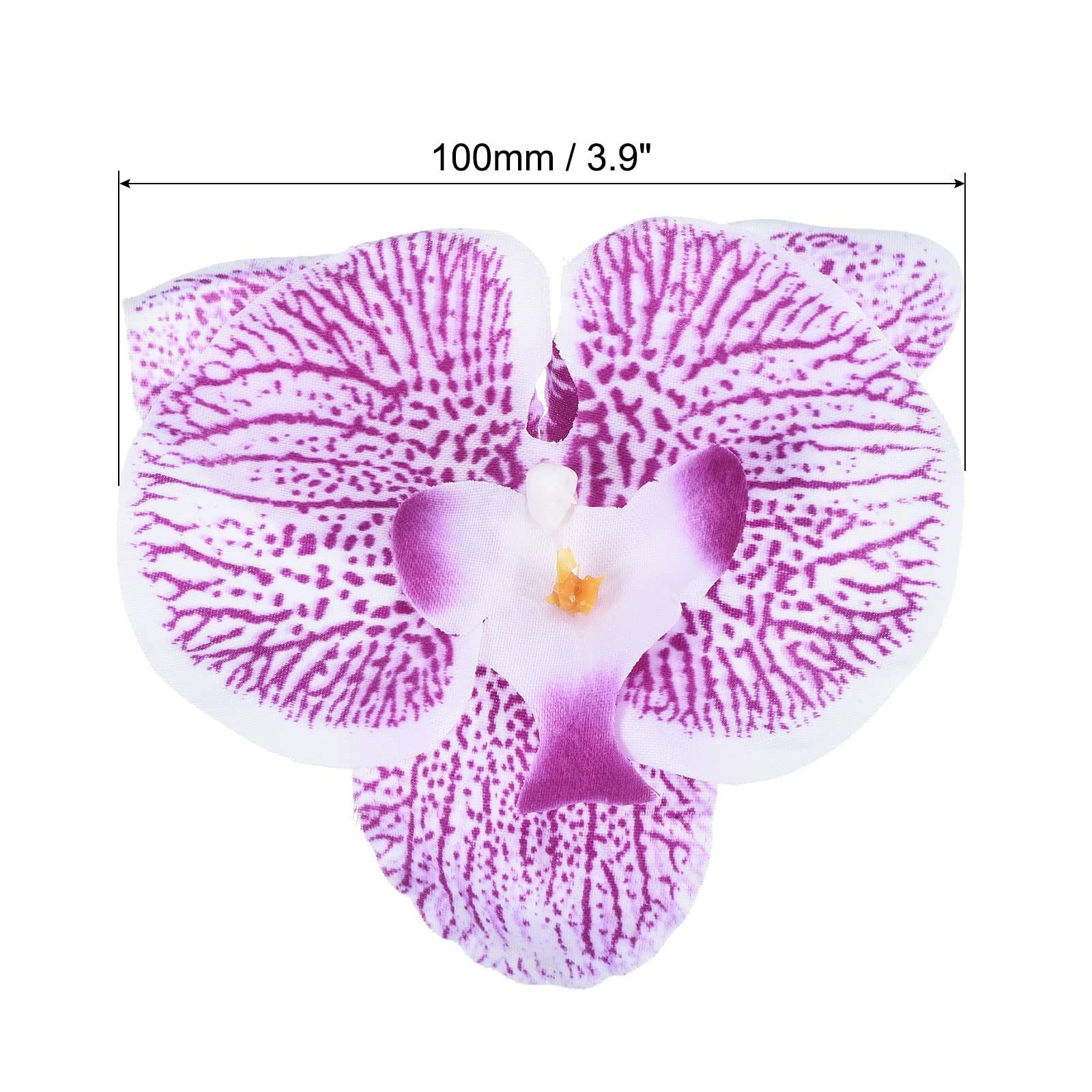 3.9″ Artificial Orchid Flower Heads, 20 Pack Silk Phalaenopsis Fake Butterfly…
