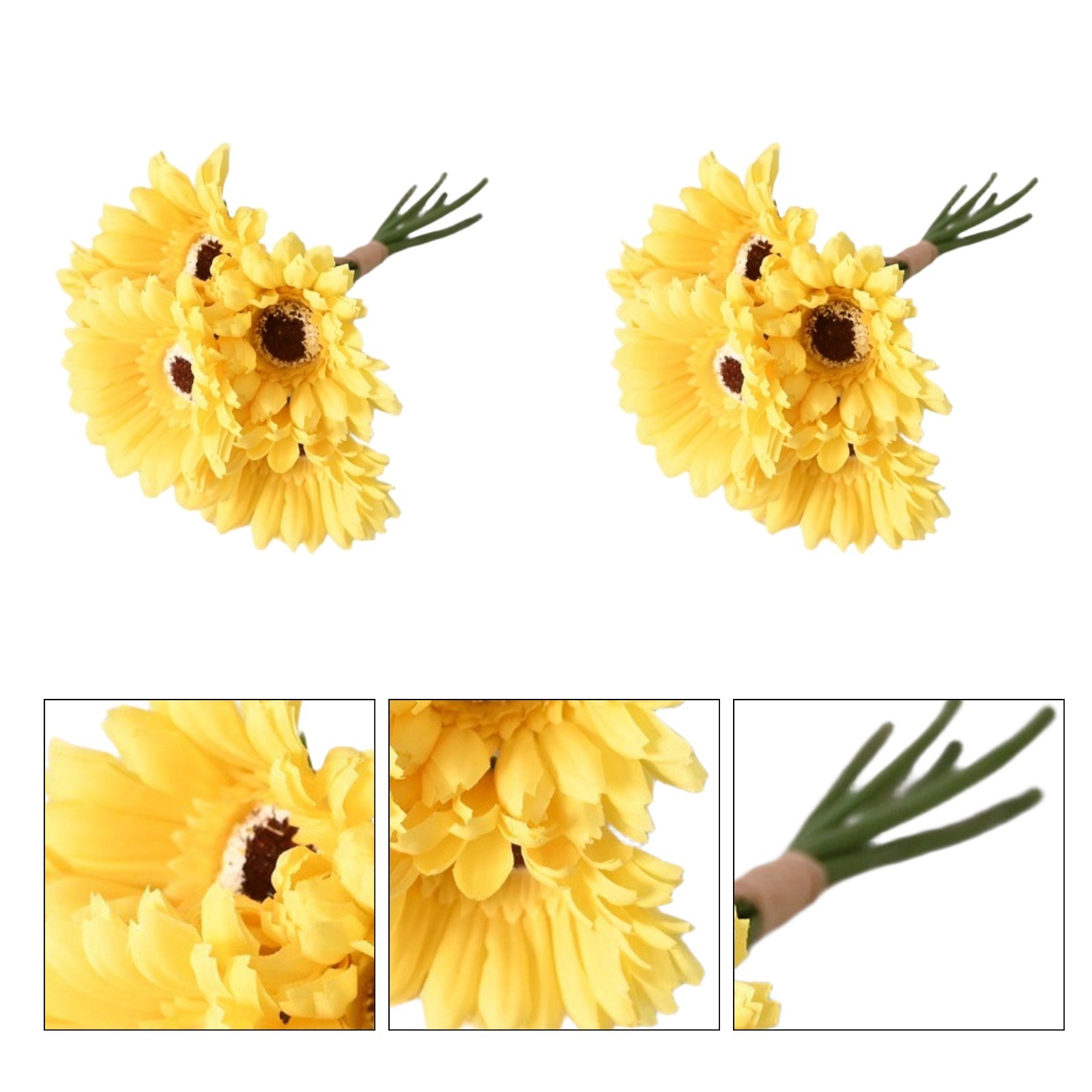 Artificial Silk Sunflower Daisy Bouquet for Wedding Photography Home Decor