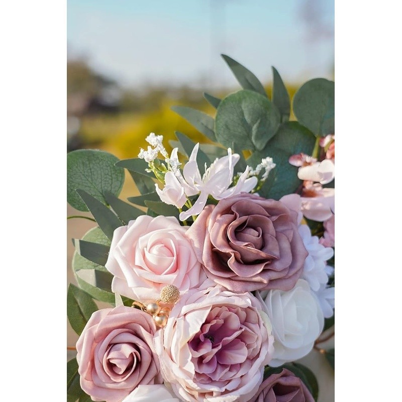 Wedding Arch Flowers Set Faux Silk Decorative Ornaments Clips Ties Events New