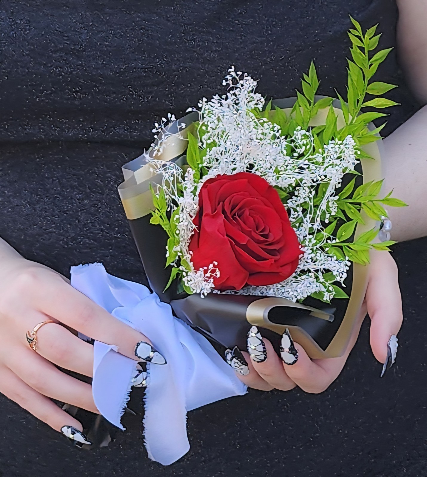 Preserved Red Rose Bouquet – Gothic Dark Romance – Small Luxury Arrangement