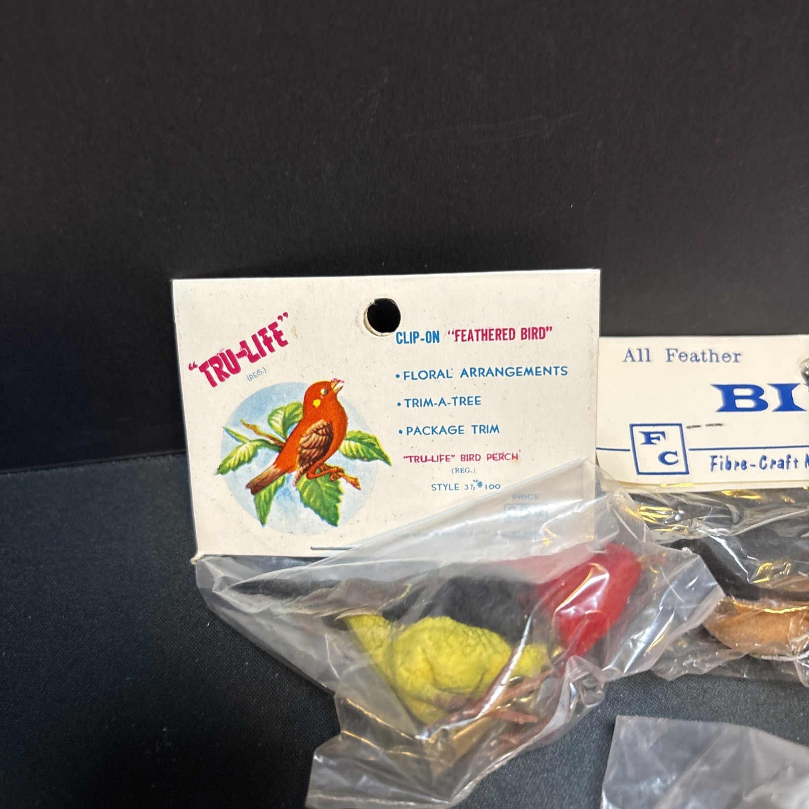 Lot 20 NOS Vintage Assorted Artificial Bird Floral Arts & Craft Wire Twist