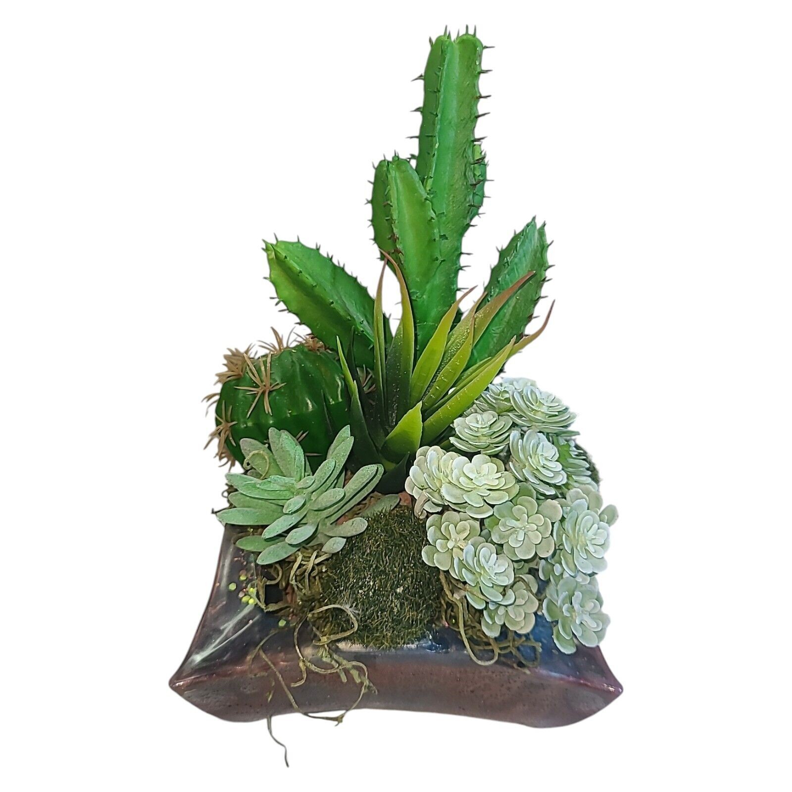 Small Artificial Succulent Flower Arrangement Centerpiece Plant 6″x6″x9″Tall