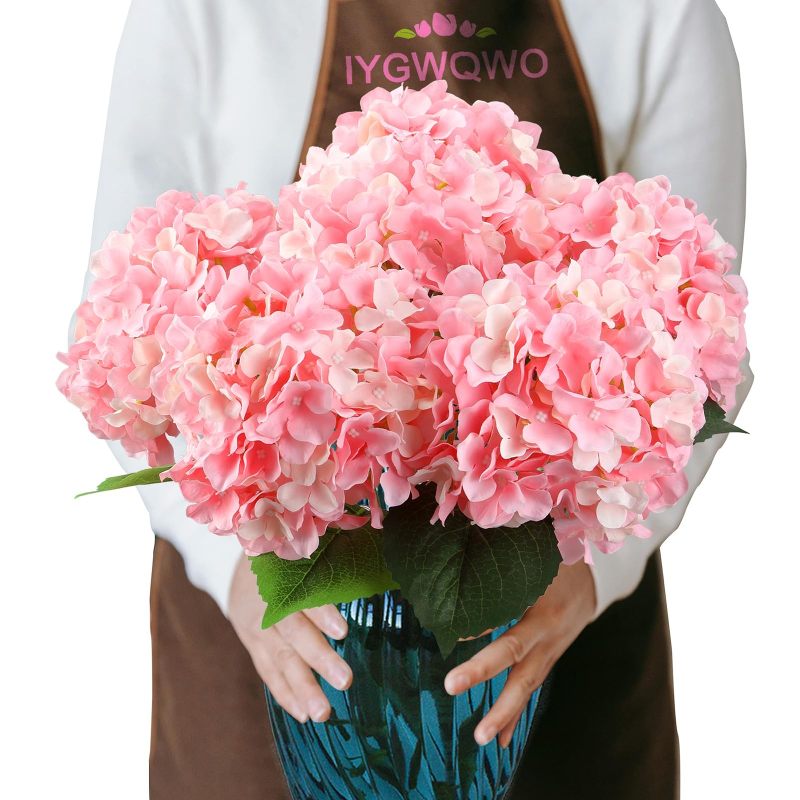 6PCS Large Silk Hydrangea Flowers, 20 in Full Faux Huge Hydrangea Artificial …