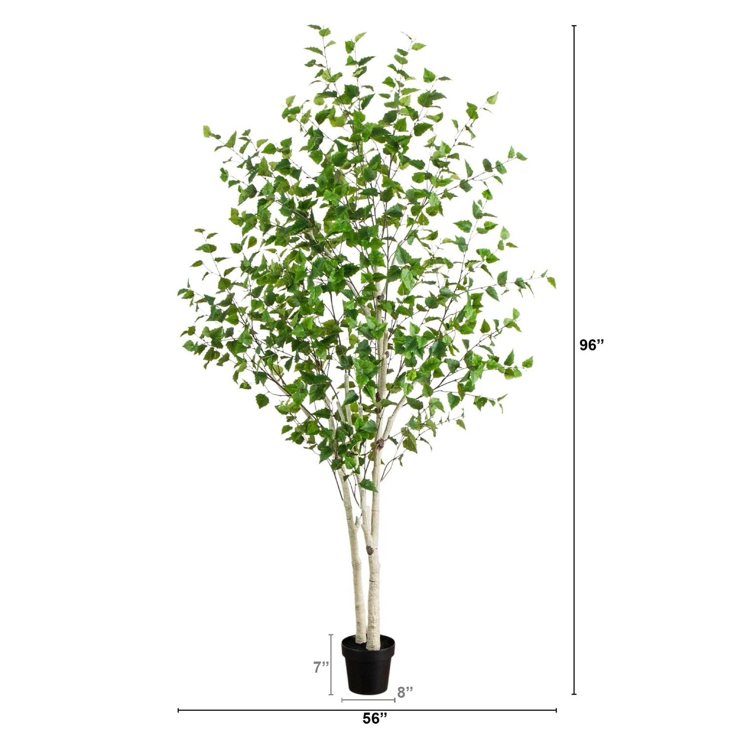 8’ Artificial Birch Tree Home Decor. Retail $434