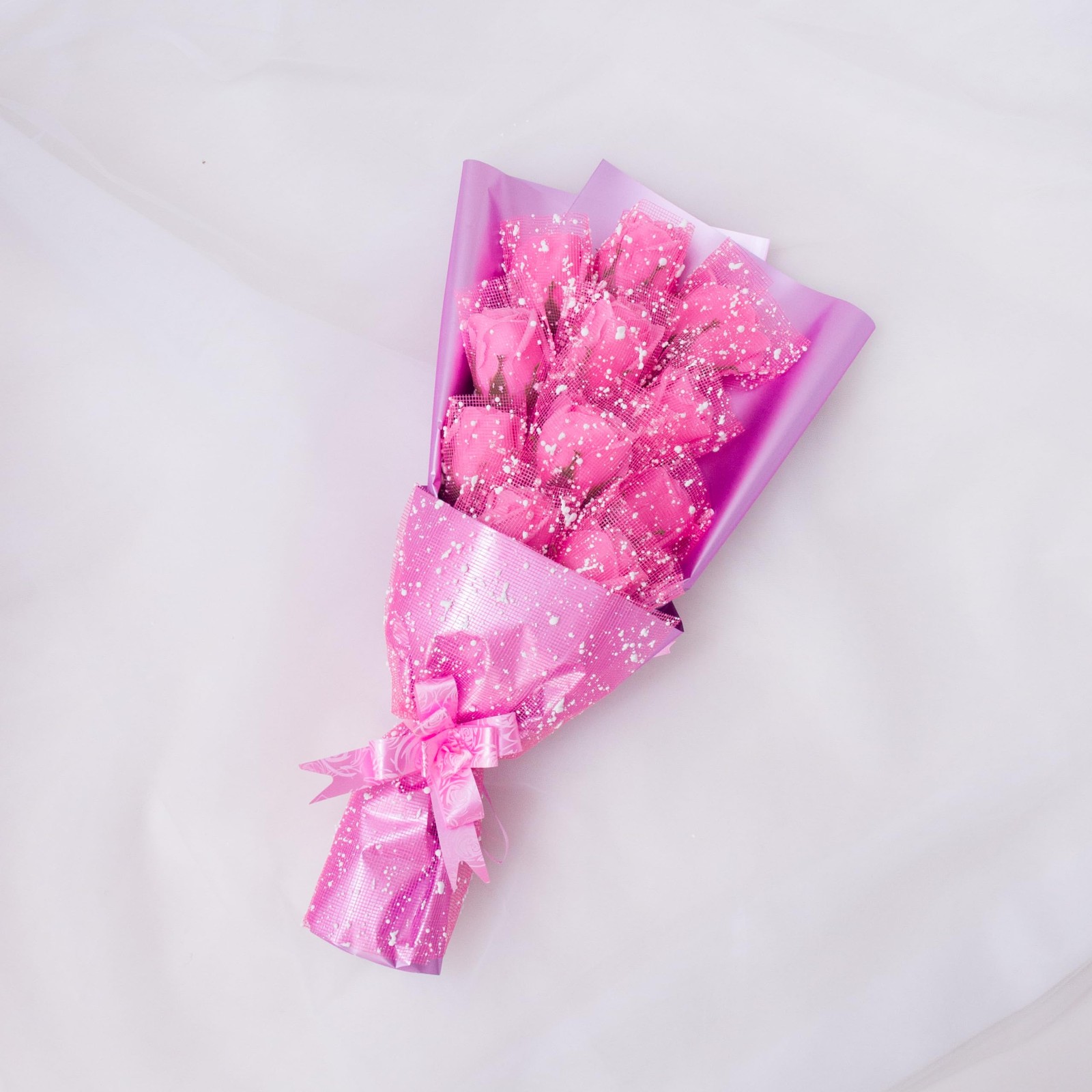 11 PCS Scented Forever Rose Bouquet Pink With Gift Box Mothers Day Wedding