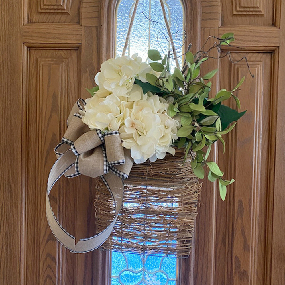 Front Door Hanging Fake Artificial Flower Wreath Garland for Wedding Home Decor