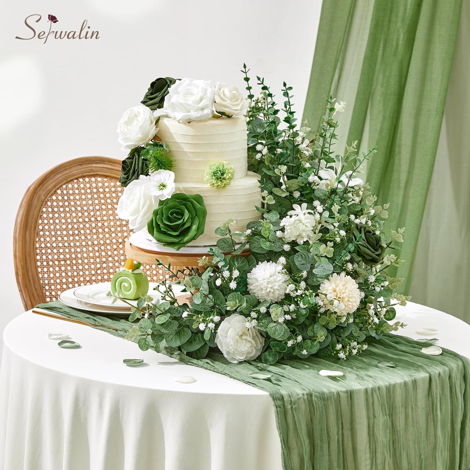 50Pcs Mixed Eucalyptus Greenery Stems 3 Kinds,Baby Breath Flowers Artificial …