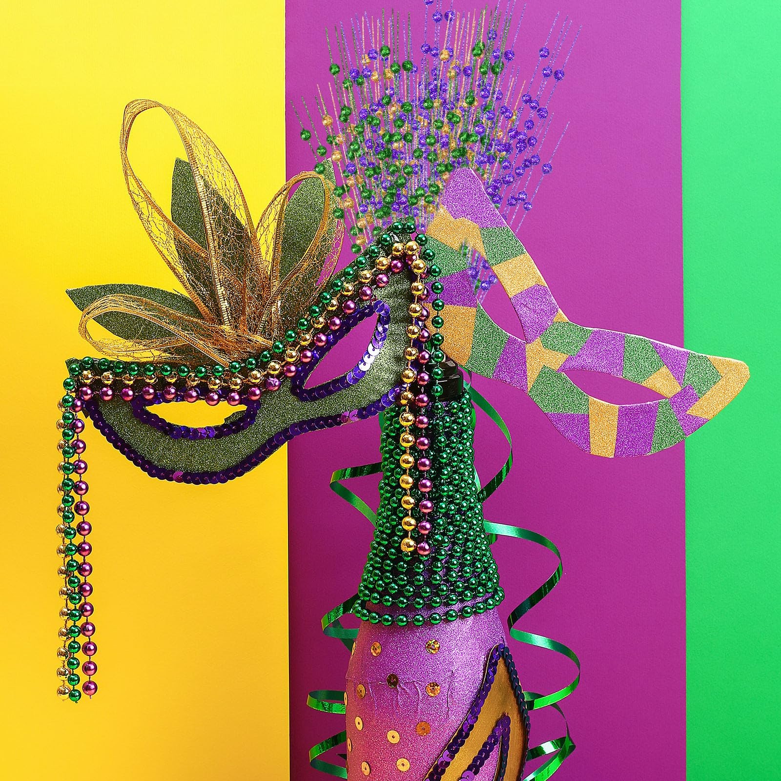 18 Pcs Mardi Gras Decoration Mardi Gras Floral Picks Tree Decorations 17 Inch…