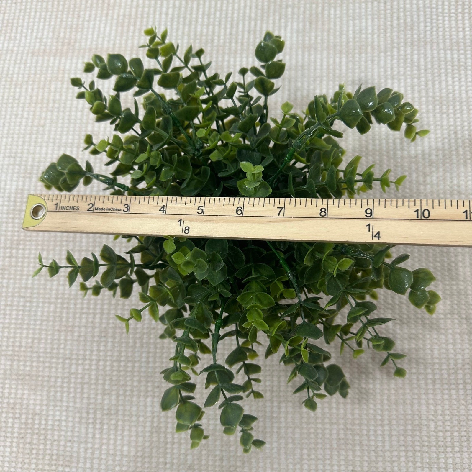Artificial Eucalyptus Potted Plant Faux Greenery in Grey Textured Cement Pot