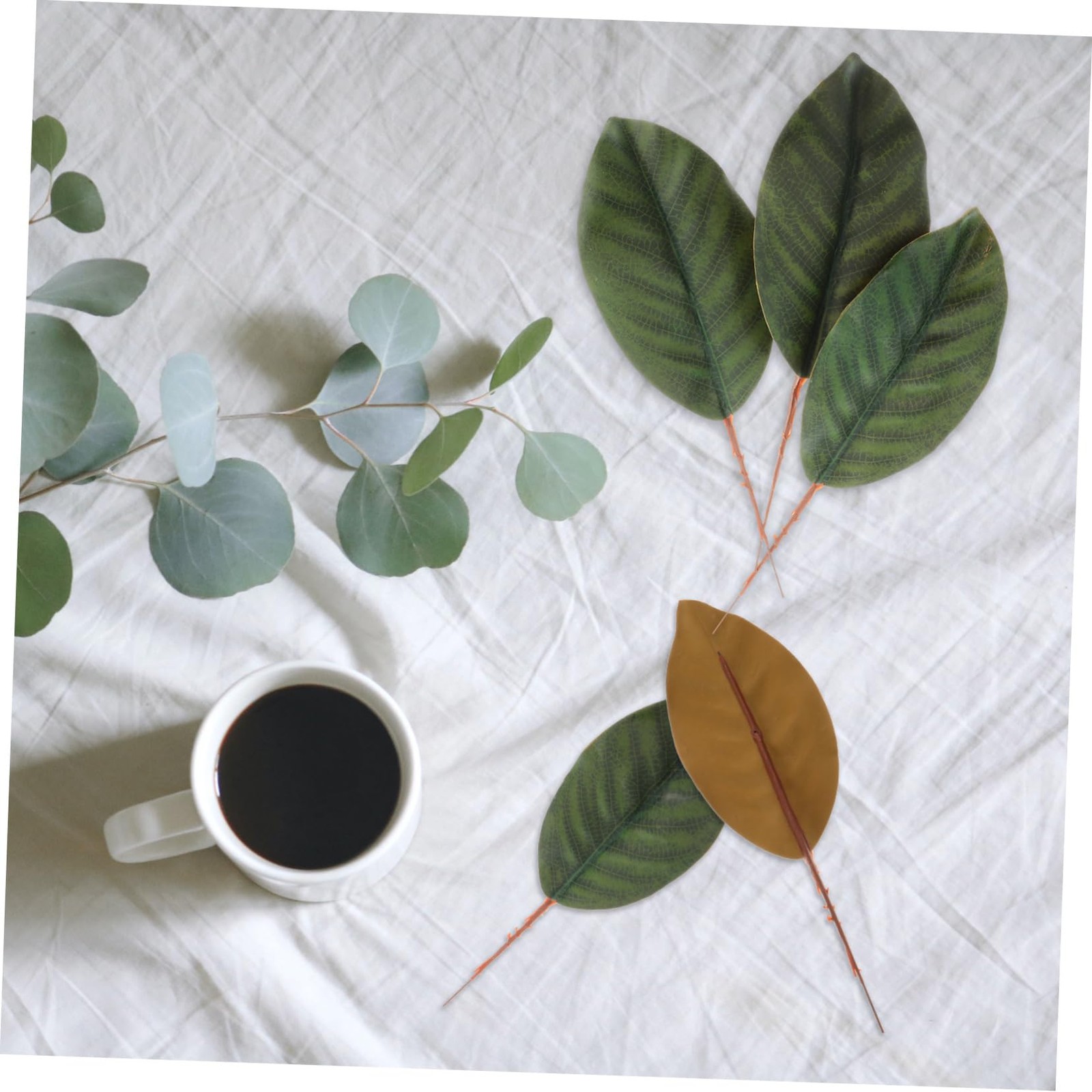 30 Pcs Artificial Magnolia Leaves 7.67 Inch Faux Greenery for Home Decor Wedd…