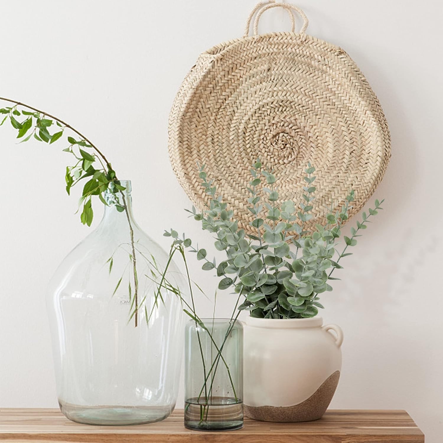 Elegant Artificial Eucalyptus Leaves Stems – Maintenance-Free Decor Solution