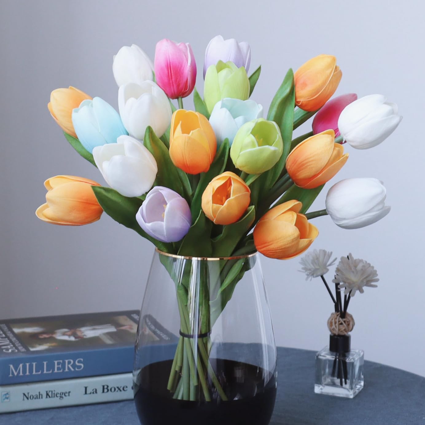 11 PCS Artificial Luxury Big Tulip Flowers Spring Colors Party Decoration