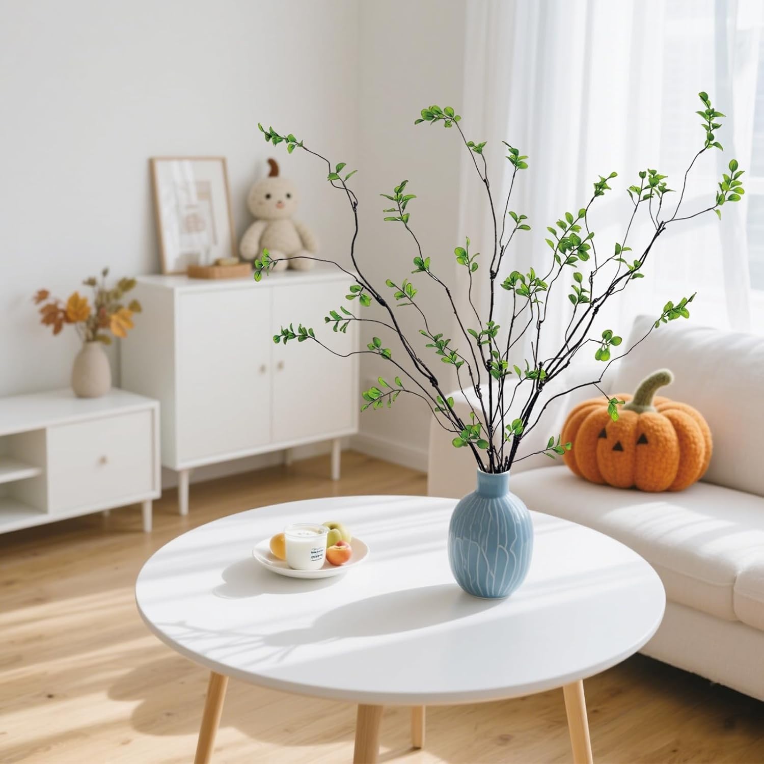 4 Pcs Realistic 47.2 Inch Faux Eucalyptus Stems for Elegant Vase Arrangements
