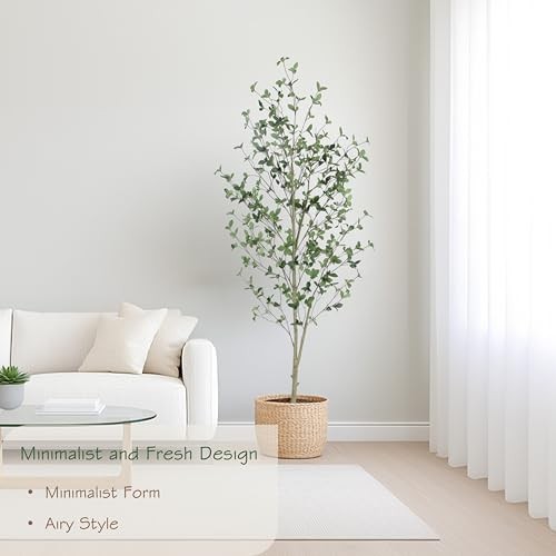 6ft Artificial Quince Leaf Tree with Realistic Trunks, 6ft Quince Leaf Tree