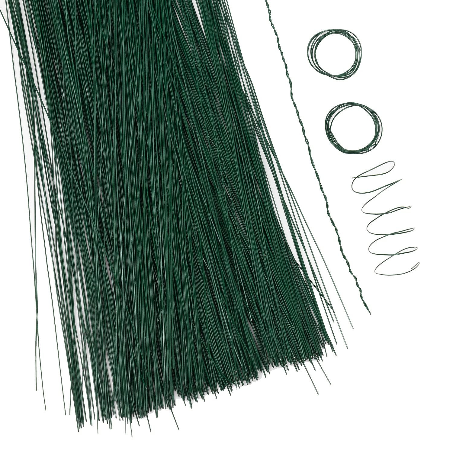 Bulk Green Cut Paddle Wire 12″ Stems 22 Gauge 300 pcs Floral Arrangements