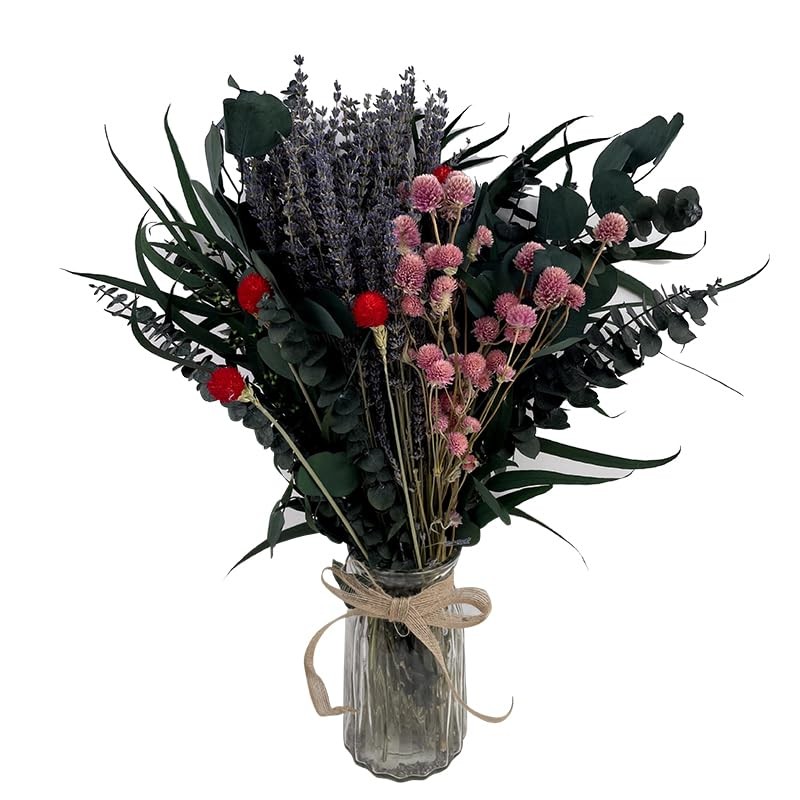 128 PCS Mix Dried Eucalyptus & Lavender Flowers Bundles for Shower, 17” Natu…