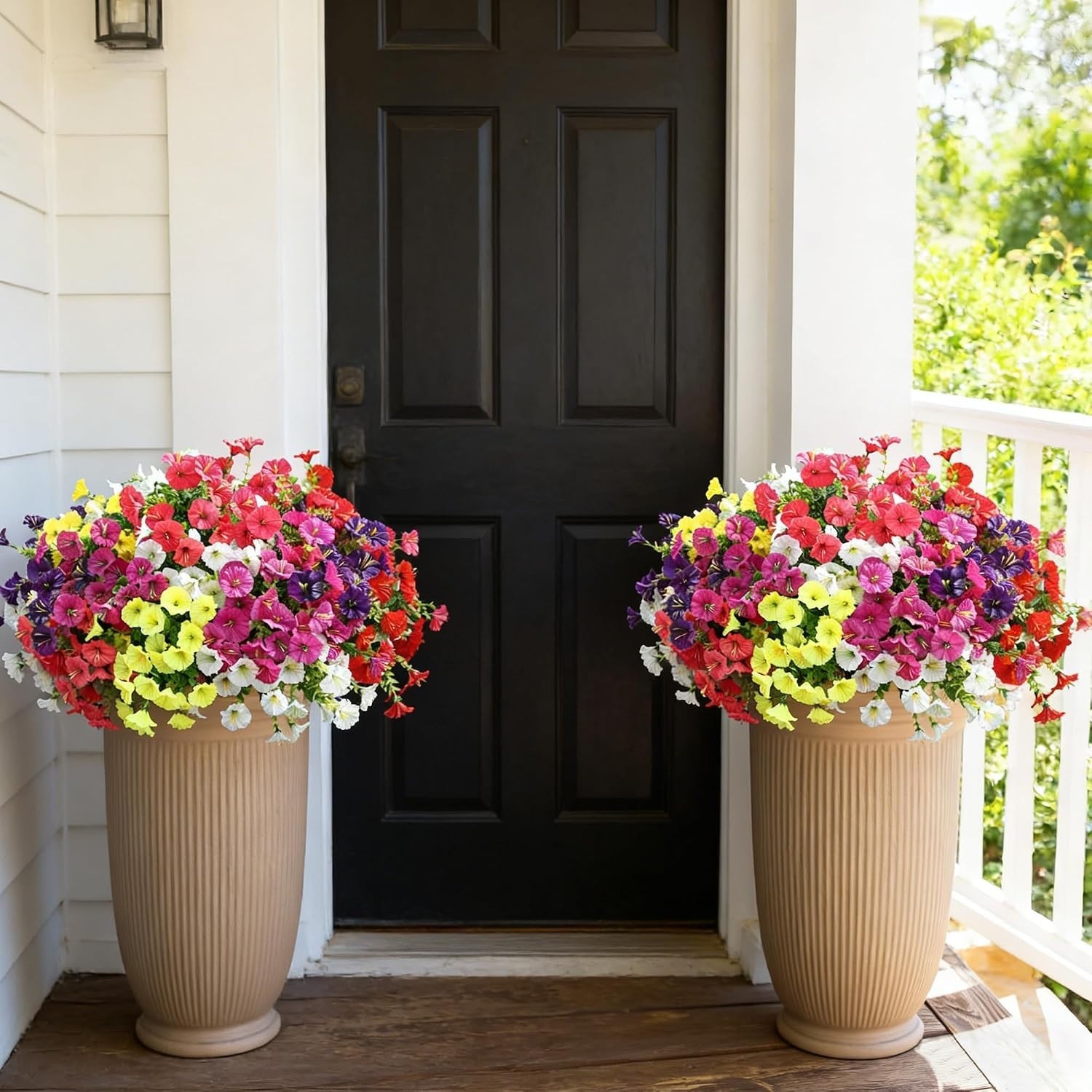 Vibrant UV-Resistant Faux Plants – 12 Bundles for Effortless Outdoor Style