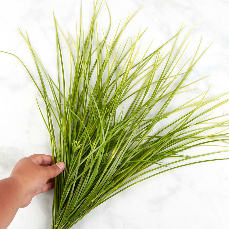 Light Green Vinyl Grass Bush | for Indoor Decor