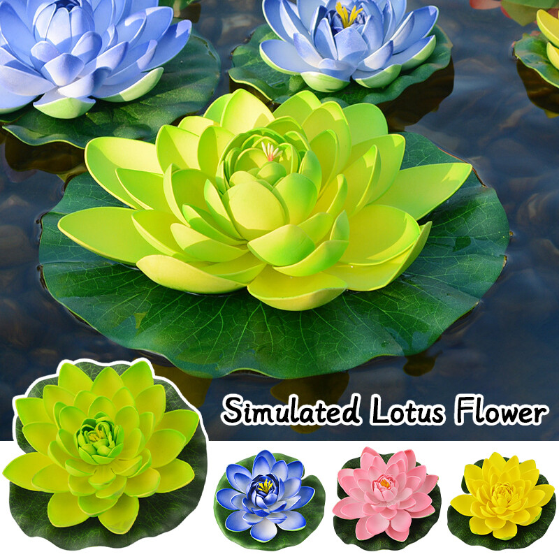 10cm/17cm Simulated Lotus Flower Fake Plant Pond Decor Artificial Water Lily.