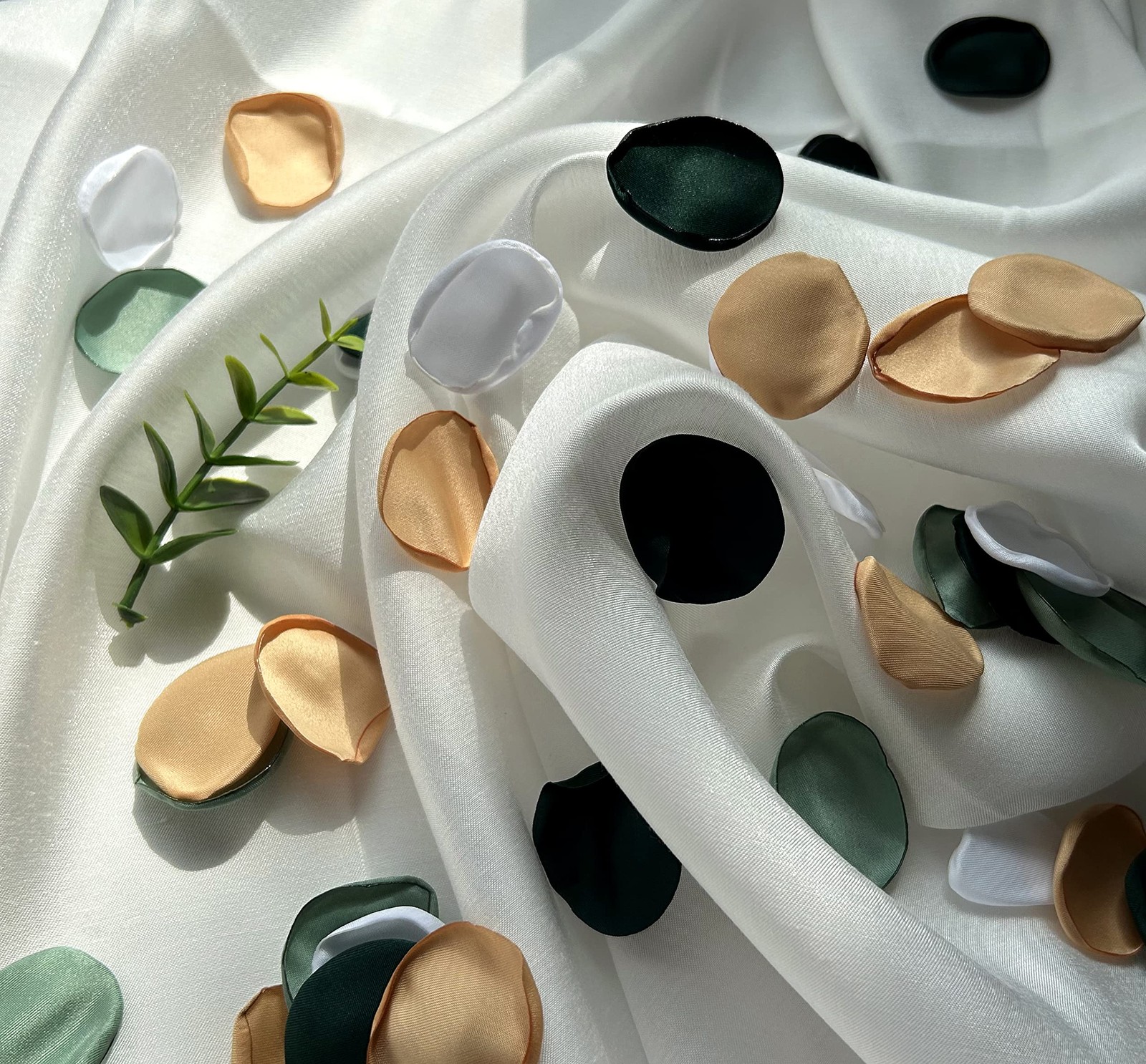 400Pcs Rose Petals for Wedding Decor Green Champagne Silk Petals Flower Girl …