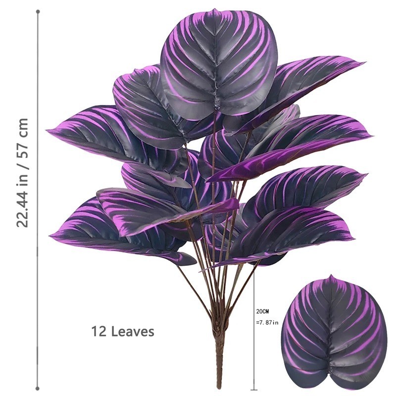 Large Artificial Monstera Plant 57-75cm Fake Palm Tree Real Touch Home Decor USA