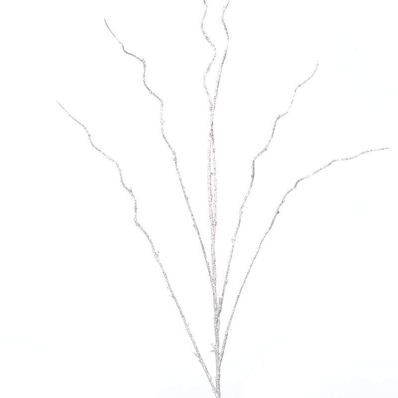 Pack of 4 Silver Glittery Artificial 50″ Decorative Twig Sprays