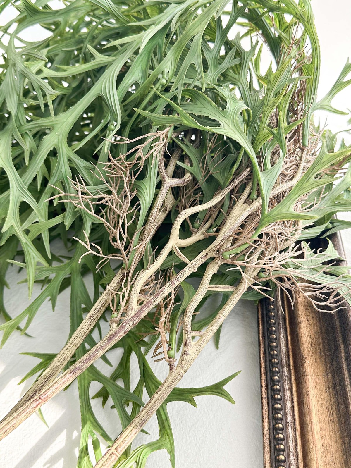 3 Fake Hanging Plants of Lambs Ear Stems with Roots, 47.24 inch Faux Hanging …