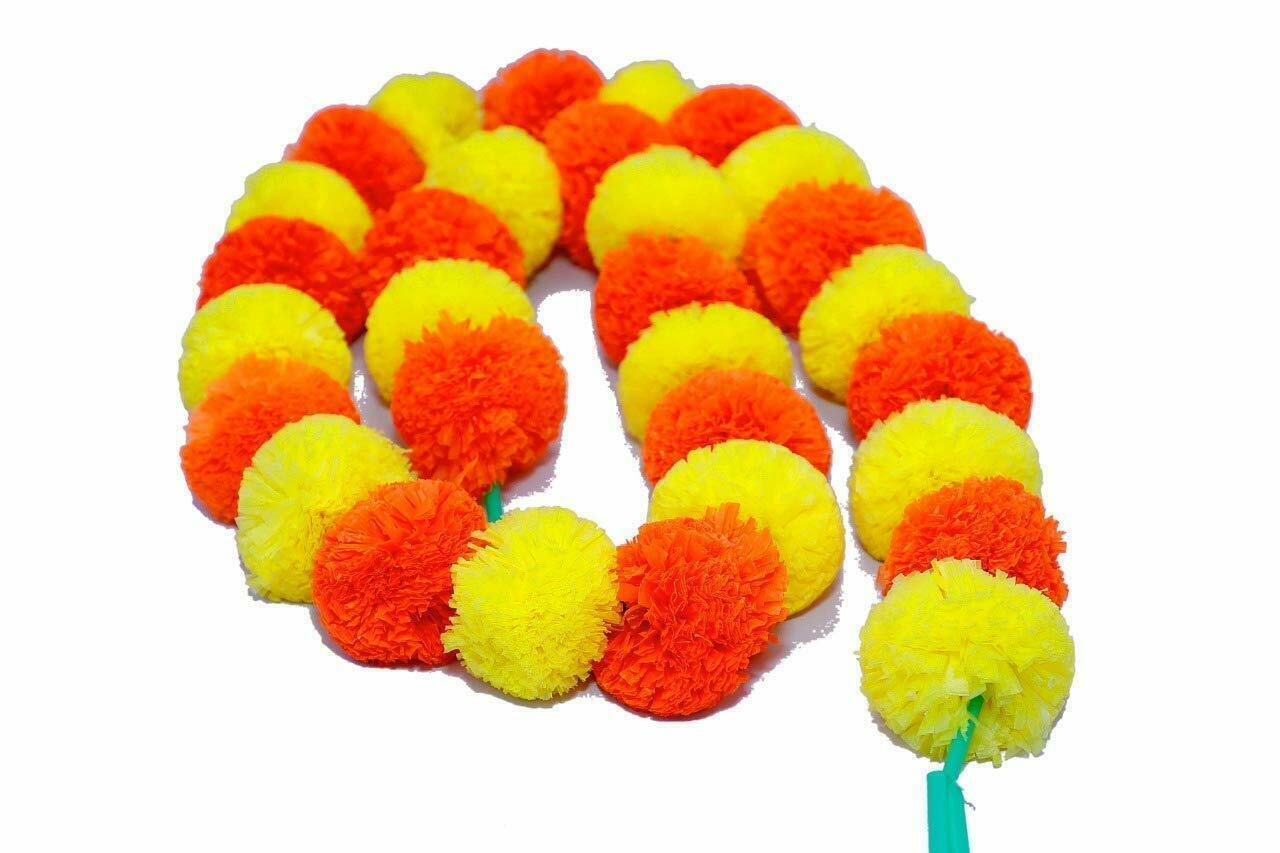 5 PC Indian Garlands Home Wedding Decoration Artificial Marigold Garlands