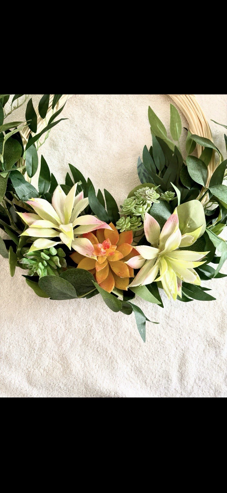 Artificial Succulent Wreath Spring Artificial Floral Wreath