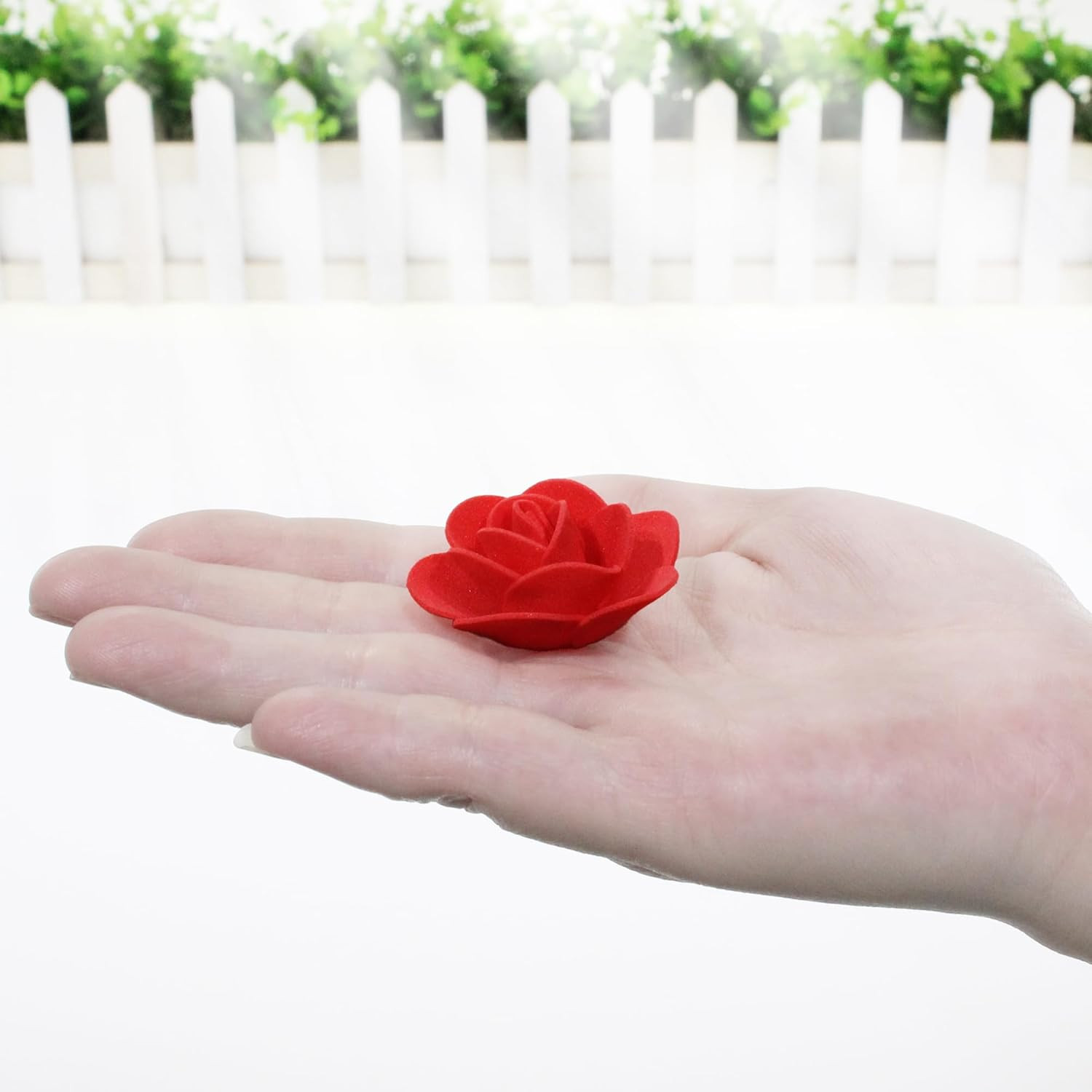 500 Pcs 1.4 Inch Mini Artificial Flowers Head Bulk 5 in 1 Set Faux Foam Fake