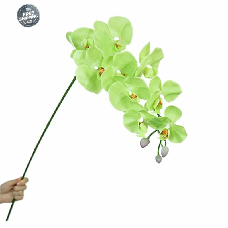 9 Heads 98cm Artificial Butterfly Orchid Flowers Fake Moth Orchids Flowers