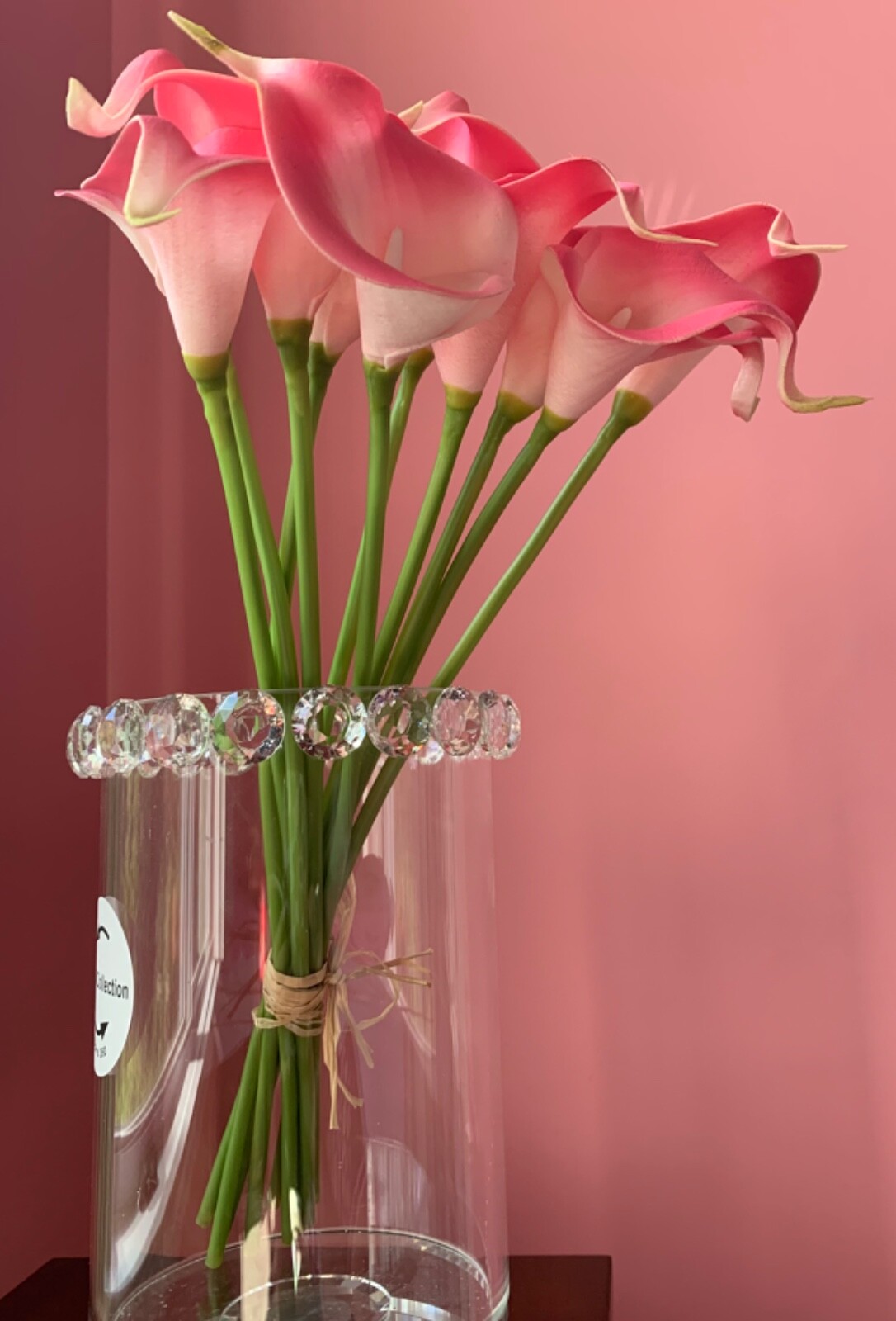  Artificial Flowers Calla Lilly 14 inches Latex  Bouquet Soft Pink – 10 pcs