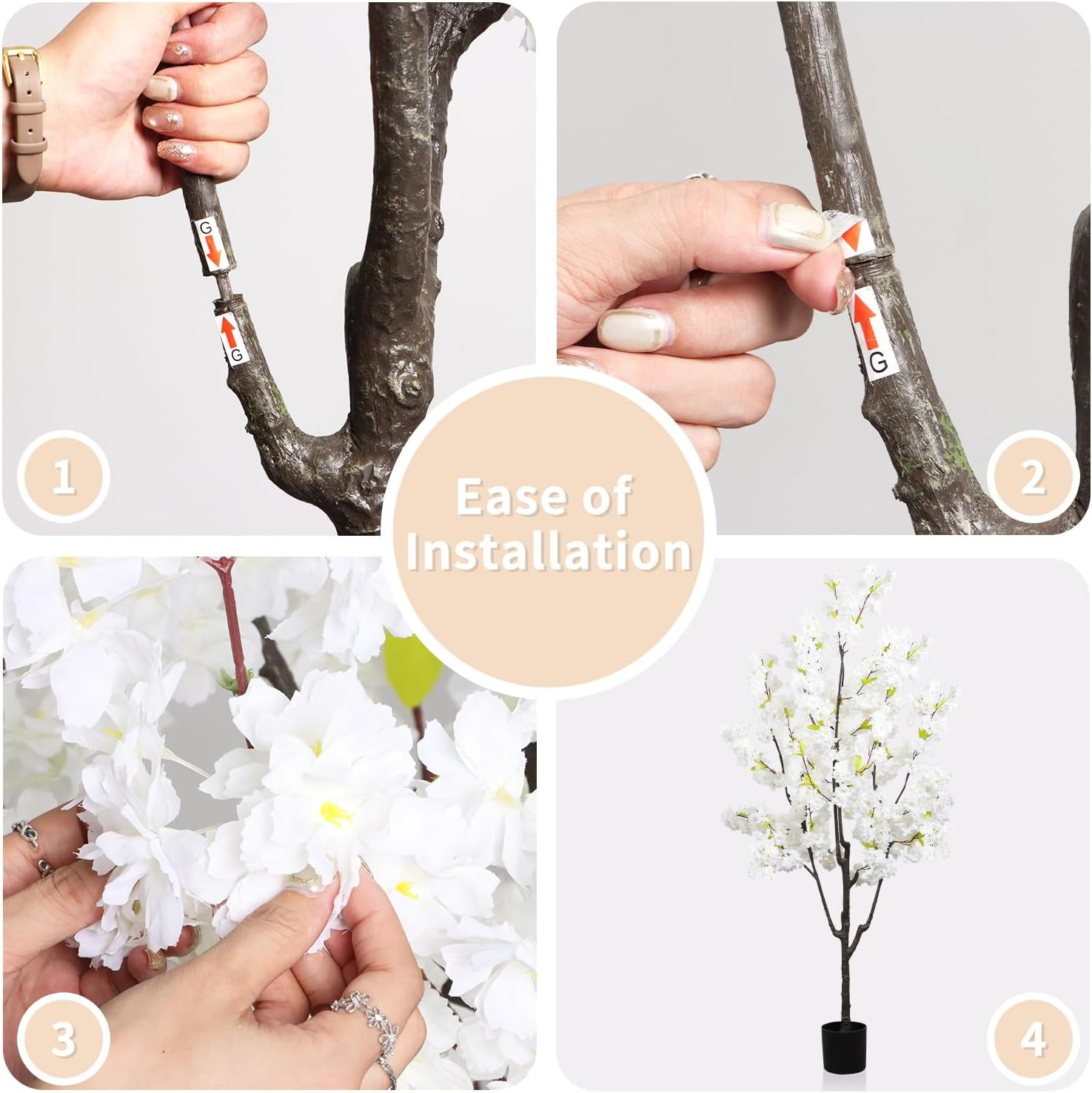 6Ft Faux Cherry Blossom Tree – Realistic Indoor Decor & Housewarming Gift