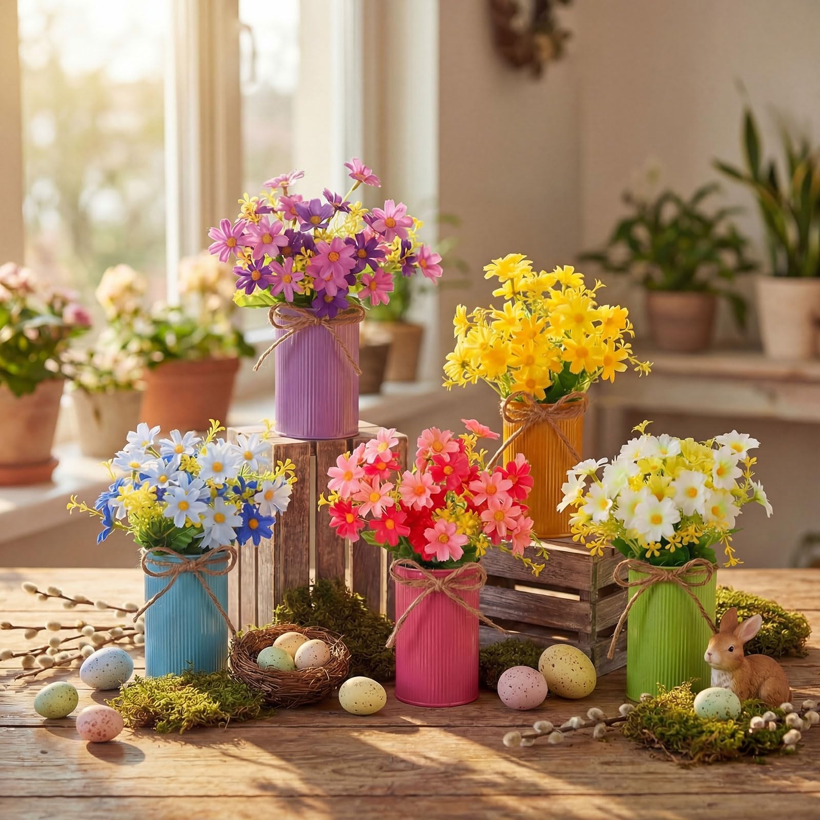 60 Pcs Spring Centerpiece for Table Spring Office Decoration Galvanized Metal…