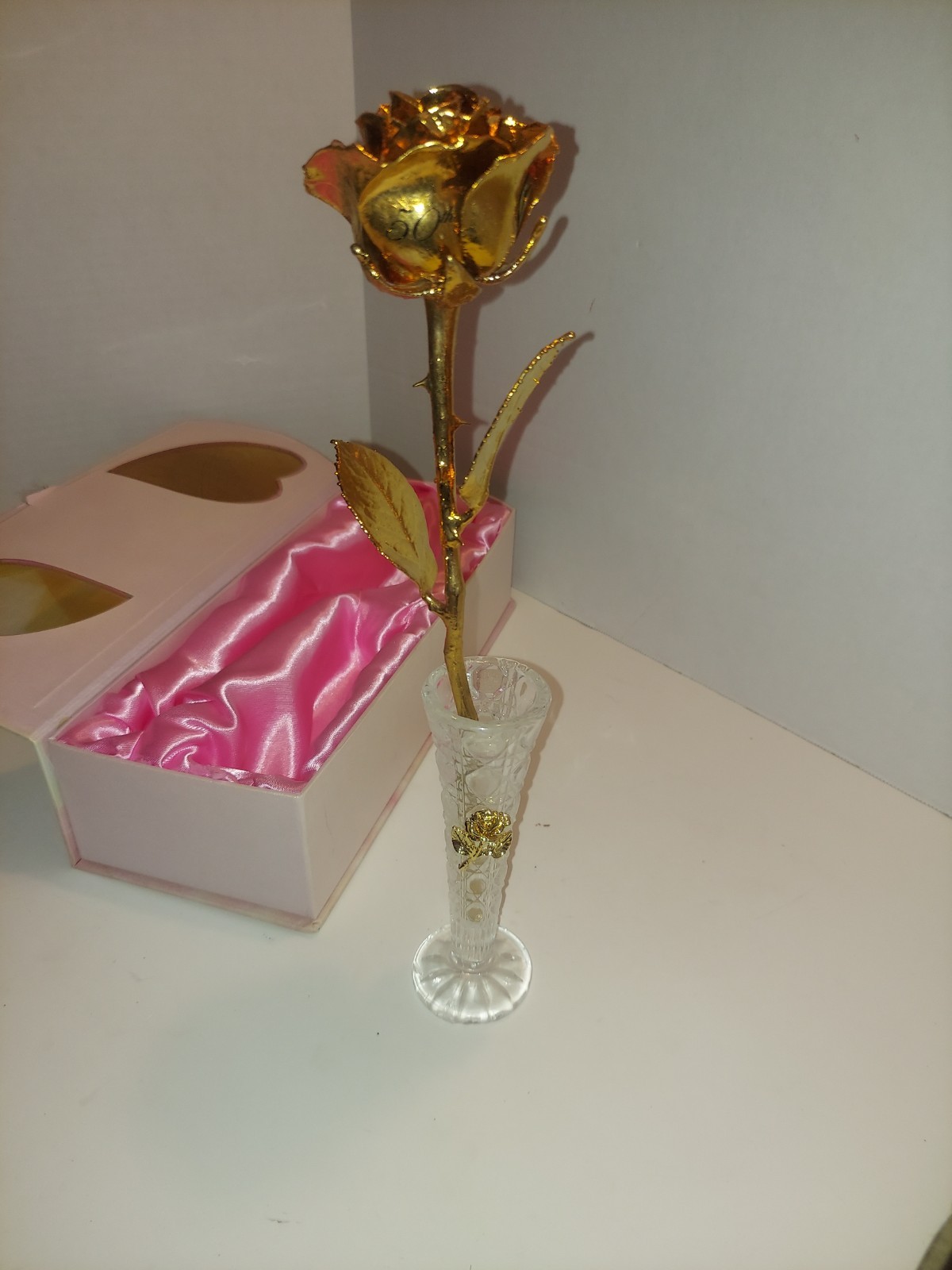 50th Anniversary Forever Rose 24k Finish. Preserved Rose.