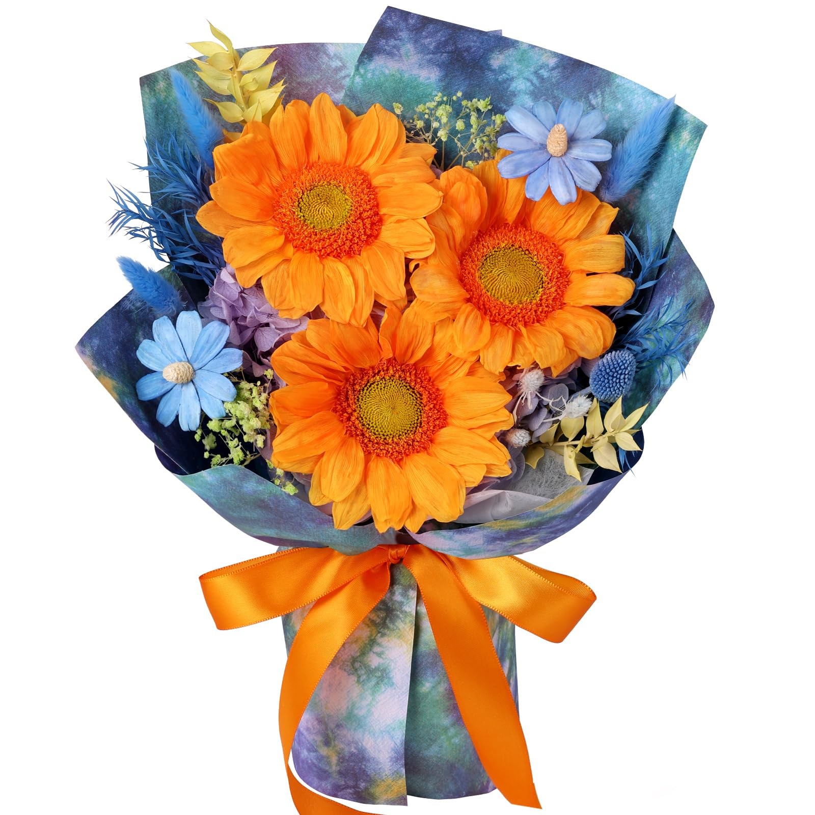 Forever Flowers for Delivery – Preserved Sunflowers Bouquet, Green Sunflowers…