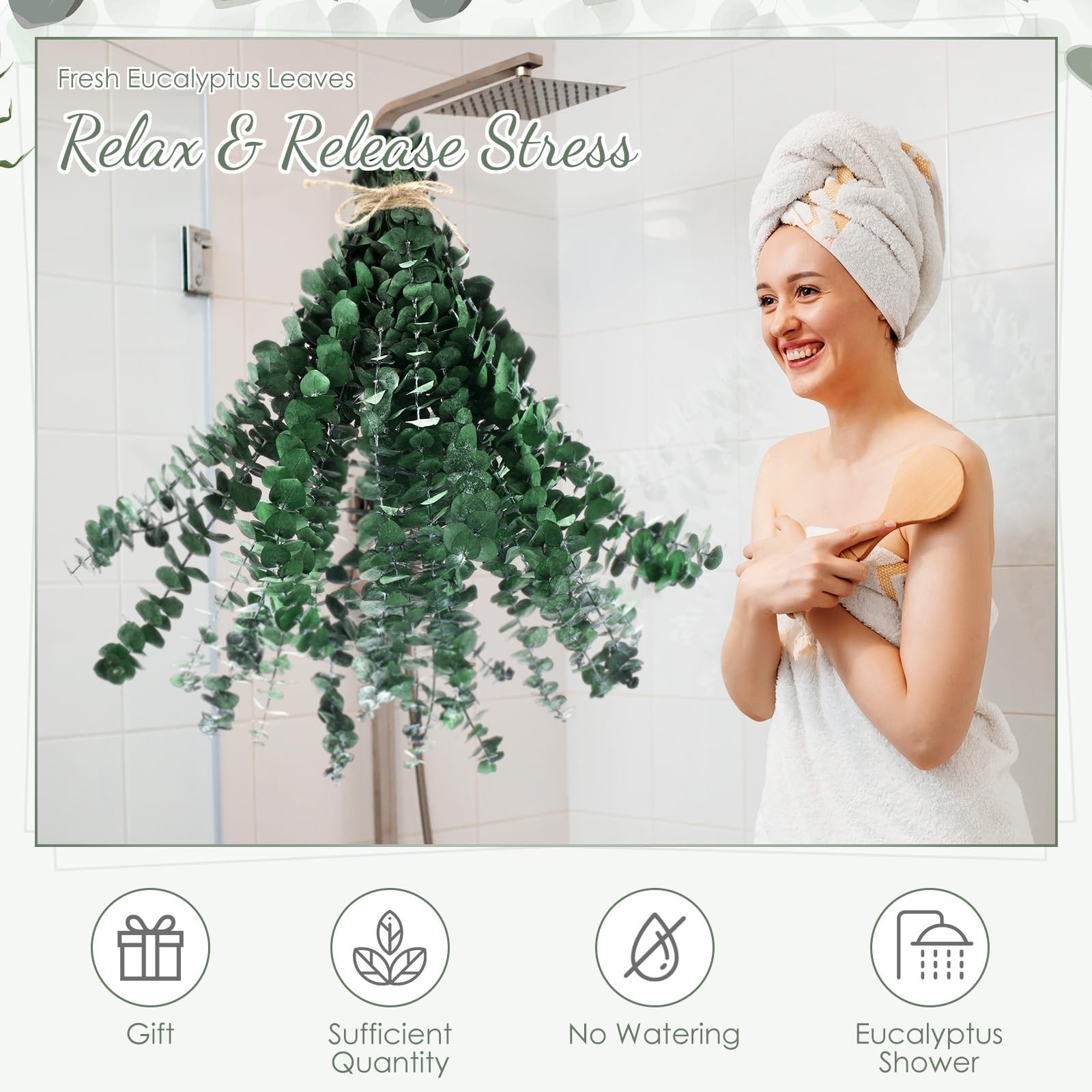 100 Pcs Large Dried Eucalyptus Stems 17″ Natural Greenery for Wedding Decor, DIY