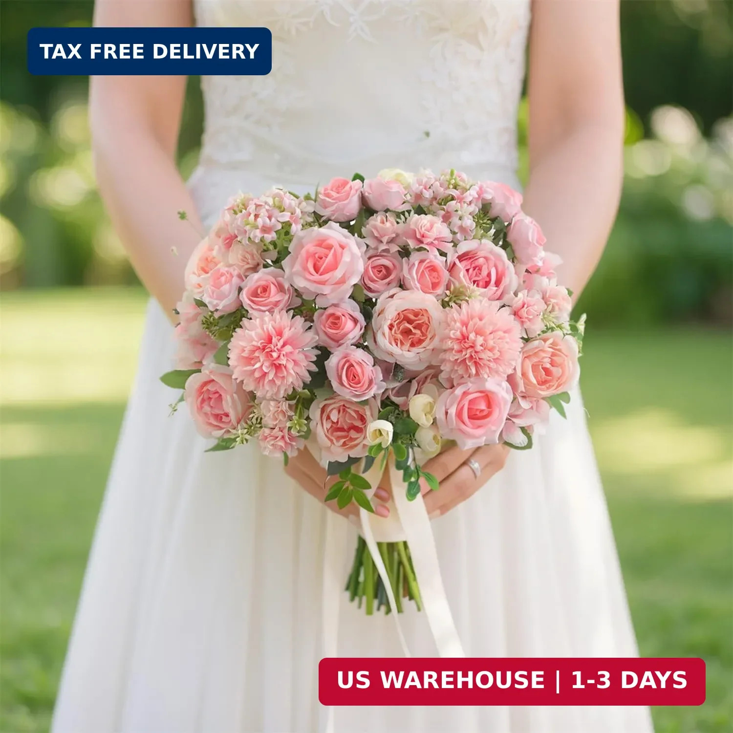 8 Pcs Mixed Artificial Peony Flowers Set-4 Bouquets & 4 Stems, Pink Fake Peony R